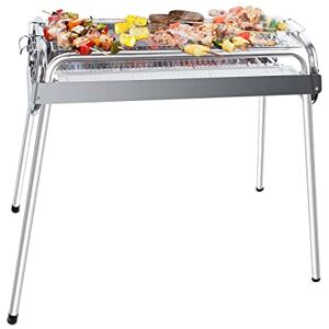 Uten Barbecue Grill, 430 Rustproof Stainless Steel Barbecue Grill, Two Heights Adjustable, Outdoor Charcoal BBQ for 5-10 Persons Family Picnic Garden Terrace Camping Travel Barbecue Party Uten Barbecue Grill, 430 Rustproof Stainless Steel Barbecue Grill, Two Heights Adjustable, Outdoor Charcoal BBQ for 5-10 Persons Family Picnic Garden Terrace Camping Travel Barbecue Party