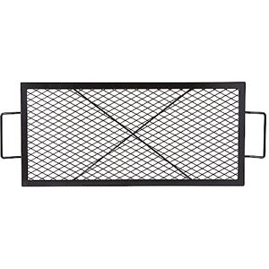 VEVOR X-Marks Fire Pit Grill Grate, Rectangle Cooking Grate, Heavy Duty Steel Campfire BBQ Grill Grid with Handle & Support X Wire, Portable Camping Cookware for Outside Party Gathering, 32 Inch Black VEVOR X-Marks Fire Pit Grill Grate, Rectangle Cooking Grate, Heavy Duty Steel Campfire BBQ Grill Grid with Handle & Support X Wire, Portable Camping Cookware for Outside Party Gathering, 32 Inch Black