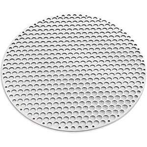 PuLAif Grilling Basket, Grill Basket， Stainless Steel Round Grill Net BBQ Mat 22cm Non Stick Reusable Carbon Furnace Steam Nets Barbecue Rack for Outdoor Garden Camping Travel (Size : 30cm)