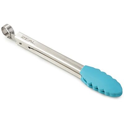 Zeal Silicone Mini Kitchen Cooking Tongs with Stainless Steel Handle – Perfect for Cooking, Grilling, BBQ, Air Fryer, and More, Heat-Resistant, BPA-Free, and Easy-to-Clean, 20cm, Aqua Blue Zeal Silicone Mini Kitchen Cooking Tongs with Stainless Steel Handle – Perfect for Cooking, Grilling, BBQ, Air Fryer, and More, Heat-Resistant, BPA-Free, and Easy-to-Clean, 20cm, Aqua Blue