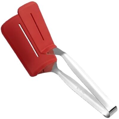 Jlobnyiun Kitchen Tongs, Flat Tongs, Stainless Steel Flat Spatula Tongs, Silicone BBQ Tongs, Food Turning Shovel Clip, Barbecue Tongs Jlobnyiun Kitchen Tongs, Flat Tongs, Stainless Steel Flat Spatula Tongs, Silicone BBQ Tongs, Food Turning Shovel Clip, Barbecue Tongs