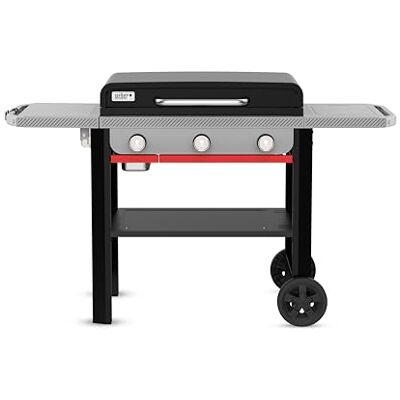 Weber Slate GP 71 cm Premium Griddle with Stand & Wheels Gas BBQ Plancha, 3 Burners, Porcelain-Enamelled Cast Iron Cooktop, Edge-to-Edge Multi-Zone Heating, 3252cm² Cooking Surface Weber Slate GP 71 cm Premium Griddle with Stand & Wheels Gas BBQ Plancha, 3 Burners, Porcelain-Enamelled Cast Iron Cooktop, Edge-to-Edge Multi-Zone Heating, 3252cm² Cooking Surface