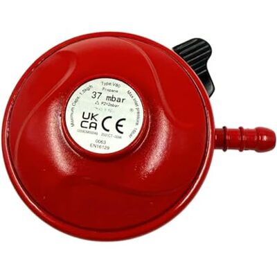 HowseHold Patio Gas & BBQ Regulator 27mm Clip On Low Pressure BBQ Gas Regulator for Propane Cylinders Quick Release LPG Regulator for Barbecues HowseHold Patio Gas & BBQ Regulator 27mm Clip On Low Pressure BBQ Gas Regulator for Propane Cylinders Quick Release LPG Regulator for Barbecues