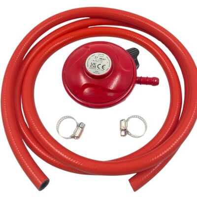 HowseHold Patio Gas & BBQ Regulator Kit 27mm Clip On with 2m Hose and Clips Low Pressure BBQ Gas Regulator for Propane Cylinders Quick Release LPG Regulator for Barbecues HowseHold Patio Gas & BBQ Regulator Kit 27mm Clip On with 2m Hose and Clips Low Pressure BBQ Gas Regulator for Propane Cylinders Quick Release LPG Regulator for Barbecues