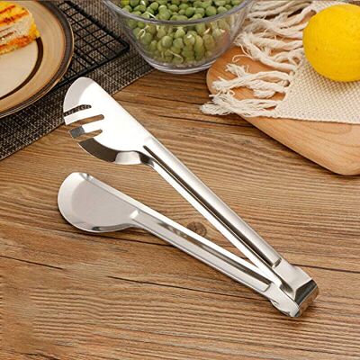 SENRISE Kitchen Tongs Stainless Steel Food Tongs, Serving Tongs, Heat Resistant BBQ Tongs Set for Cooking, Serving, Barbecue, Buffet, Salad, Ice, Oven – 24 CM (9.5 Inch) (Semicicular Tong, 2 PCS) SENRISE Kitchen Tongs Stainless Steel Food Tongs, Serving Tongs, Heat Resistant BBQ Tongs Set for Cooking, Serving, Barbecue, Buffet, Salad, Ice, Oven – 24 CM (9.5 Inch) (Semicicular Tong, 2 PCS)