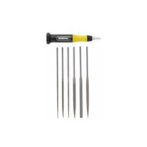 General Tools 6-Piece Swiss Pattern Chromium Alloy Steel Needle File Set - file set General Tools 6-Piece Swiss Pattern Chromium Alloy Steel Needle File Set - file set