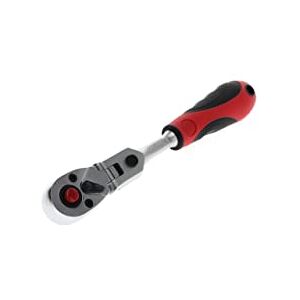 Gedore Red Reversible Ratchet with Ergonomic 2K Handle, Push Button Release, Fine Teeth with 72 Teeth, 1/4 Inch, Steel Tube, Red/Black Gedore Red Reversible Ratchet with Ergonomic 2K Handle, Push Button Release, Fine Teeth with 72 Teeth, 1/4 Inch, Steel Tube, Red/Black