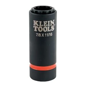 KLEIN TOOLS 66014 2-in-1 Impact Socket with 12-Point Deep Sockets, Coaxial Spring Loaded in 7/8- and 11/16-Inch Sizes KLEIN TOOLS 66014 2-in-1 Impact Socket with 12-Point Deep Sockets, Coaxial Spring Loaded in 7/8- and 11/16-Inch Sizes
