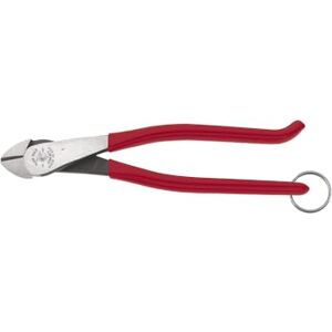 KLEIN TOOLS D248-9STT Pliers, Ironworker's Diagonal Cutting Pliers with High-Leverage Design ad Split Ring for Tethering, 8-Inch KLEIN TOOLS D248-9STT Pliers, Ironworker's Diagonal Cutting Pliers with High-Leverage Design ad Split Ring for Tethering, 8-Inch