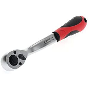 Gedore Red Cranked Lever Reversible Ratchet with Ergonomic 2K Handle, Push Button Release, Coarse Toothed with 36 Teeth, 1/2 Inch, Steel Tube, Red/Black Gedore Red Cranked Lever Reversible Ratchet with Ergonomic 2K Handle, Push Button Release, Coarse Toothed with 36 Teeth, 1/2 Inch, Steel Tube, Red/Black