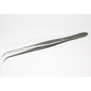 Weller Erem 23SAM160 Long Tweezers with Bent, Inside-Serrated Tips and Serrated Finger Grips for Secure Handling, 160mm Weller Erem 23SAM160 Long Tweezers with Bent, Inside-Serrated Tips and Serrated Finger Grips for Secure Handling, 160mm
