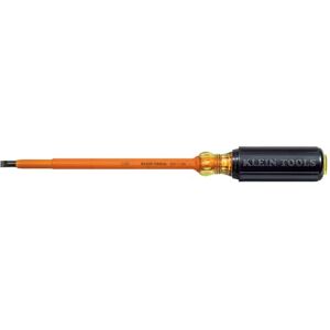 KLEIN TOOLS Insulated 1/4" Cabinet Tip 7" Screwdriver 605-7-INS KLEIN TOOLS Insulated 1/4" Cabinet Tip 7" Screwdriver 605-7-INS