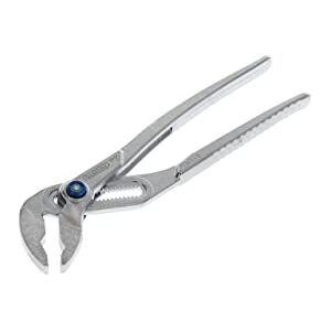 GEDORE Water pump pliers, Clamping width to 37 mm, Pushbutton width setting, Finger protection, Flat, Chrome-plated, 142 7 C GEDORE Water pump pliers, Clamping width to 37 mm, Pushbutton width setting, Finger protection, Flat, Chrome-plated, 142 7 C