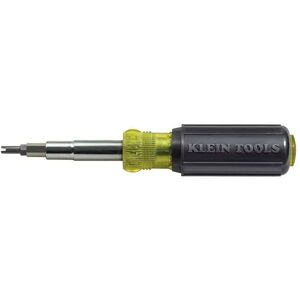 KLEIN TOOLS Screwdriver and Nut Driver 11-in-1 Multi Tool with Bit for Schrader Valve Cores 32527, 1/4", 5/16", 3/8 KLEIN TOOLS Screwdriver and Nut Driver 11-in-1 Multi Tool with Bit for Schrader Valve Cores 32527, 1/4", 5/16", 3/8