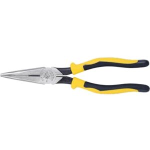 KLEIN TOOLS J203-8 8-Inch Needle Nose Pliers, Heavy Duty Cutting, Extended Handles, High Leverage, Induction Hardened with Hot-Riveted Joint KLEIN TOOLS J203-8 8-Inch Needle Nose Pliers, Heavy Duty Cutting, Extended Handles, High Leverage, Induction Hardened with Hot-Riveted Joint