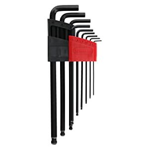 Gedore Red Key set, 9-pc., Long, for Allen screws, Ball head, AF 1.5-10 mm, R36675009 Gedore Red Key set, 9-pc., Long, for Allen screws, Ball head, AF 1.5-10 mm, R36675009