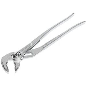 GEDORE Water pump pliers, Clamping width to 44 mm, Pushbutton width setting, Finger protection, Flat, Chrome-plated, 142 12 C GEDORE Water pump pliers, Clamping width to 44 mm, Pushbutton width setting, Finger protection, Flat, Chrome-plated, 142 12 C