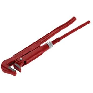 Gedore Red 90° angled pipe wrench, span 40 mm/1 inch, Swedish, solid, offset teeth, R27100010 Gedore Red 90° angled pipe wrench, span 40 mm/1 inch, Swedish, solid, offset teeth, R27100010