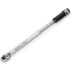 Neiko PRO 03709B 1/2-Inch-Drive Torque Wrench, 25-Inch Adjustable Click Torque Wrench, Made with Chrome Vanadium CRV Steel, SAE Neiko PRO 03709B 1/2-Inch-Drive Torque Wrench, 25-Inch Adjustable Click Torque Wrench, Made with Chrome Vanadium CRV Steel, SAE