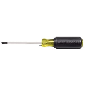 KLEIN TOOLS 603-4B No. 2 Wire Bending Phillips Round Shank Tip Screwdriver, Made in USA, Black/Yellow, Small KLEIN TOOLS 603-4B No. 2 Wire Bending Phillips Round Shank Tip Screwdriver, Made in USA, Black/Yellow, Small