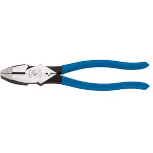 KLEIN TOOLS D20009NECR Cutting Pliers, 0 V, Blue/Silver, 238 mm KLEIN TOOLS D20009NECR Cutting Pliers, 0 V, Blue/Silver, 238 mm