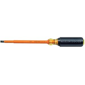 KLEIN TOOLS 602-7-INS Flathead Screwdriver, 5/16-Inch Cabinet Tip, Insulated, 7-Inch Shank, Made in USA KLEIN TOOLS 602-7-INS Flathead Screwdriver, 5/16-Inch Cabinet Tip, Insulated, 7-Inch Shank, Made in USA