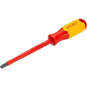 Hazet VDE-Screwdriver 811KV-PH3, PH3 Phillips, with Protection Insulation up to 1000V, Protective Cap, Anti-roll Design, Color Code'. Hazet VDE-Screwdriver 811KV-PH3, PH3 Phillips, with Protection Insulation up to 1000V, Protective Cap, Anti-roll Design, Color Code'.