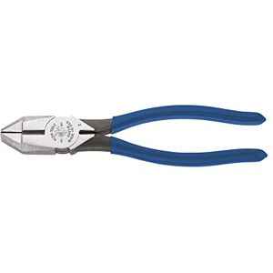 KLEIN TOOLS D201-7NE Lineman's New England Nose Pliers with Streamlined Design, Knurled Jaws and Handle Tempering, 7-Inch KLEIN TOOLS D201-7NE Lineman's New England Nose Pliers with Streamlined Design, Knurled Jaws and Handle Tempering, 7-Inch
