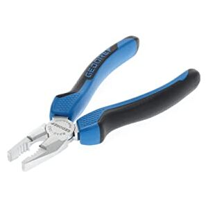 GEDORE Combination pliers for cutting/holding/twisting, Long cutting edges, Dual-material grips, German pattern, Length 160 mm, 8210-160 JC GEDORE Combination pliers for cutting/holding/twisting, Long cutting edges, Dual-material grips, German pattern, Length 160 mm, 8210-160 JC
