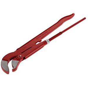 Gedore Red 45° Angled elbow pipe wrench, Clamping width 103 mm/3", S-jaw, Solidly built, Offset teeth, R27140030 Gedore Red 45° Angled elbow pipe wrench, Clamping width 103 mm/3", S-jaw, Solidly built, Offset teeth, R27140030
