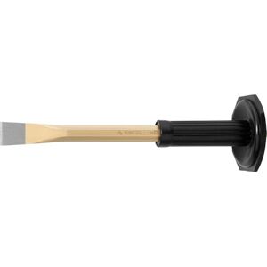 Rennsteig Octagonal Painted Mason's Chisel with Handguard, Gold/Red, 250 mm Rennsteig Octagonal Painted Mason's Chisel with Handguard, Gold/Red, 250 mm