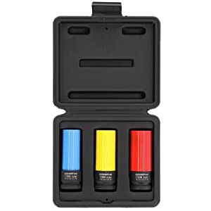 Gedore Red Power Screwdriver Socket Set with Protective Sleeves, 3 Pieces, 17/19/21 mm, Depth Stop, with Colour Coding, Chrome Molybdenum Steel Gedore Red Power Screwdriver Socket Set with Protective Sleeves, 3 Pieces, 17/19/21 mm, Depth Stop, with Colour Coding, Chrome Molybdenum Steel