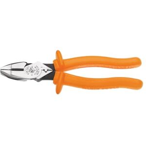 KLEIN TOOLS D213-9NE-CR-INS Side Cutting and Crimping Pliers, Made in USA, New England Nose, Insulated, 9-Inch KLEIN TOOLS D213-9NE-CR-INS Side Cutting and Crimping Pliers, Made in USA, New England Nose, Insulated, 9-Inch