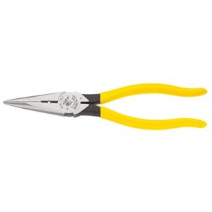 KLEIN TOOLS Long Nose Side Cutting and Wire Stripping Pliers, Heavy Duty, 20 cm D203-8N KLEIN TOOLS Long Nose Side Cutting and Wire Stripping Pliers, Heavy Duty, 20 cm D203-8N