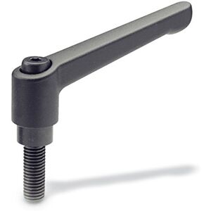 Ganter Normelemente GN 300-92-M10-63-SW Adjustable Clamping Lever with Threaded Screw, Black, Textured matt, Gewinde: M10x63mm Ganter Normelemente GN 300-92-M10-63-SW Adjustable Clamping Lever with Threaded Screw, Black, Textured matt, Gewinde: M10x63mm