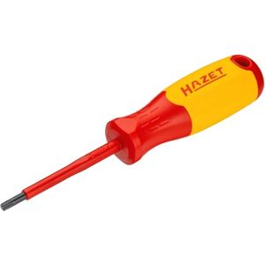 Hazet VDE-Screwdriver 811KV-T25, T25 TORX, with Protection Insulation up to 1000V, Protective Cap, Anti-roll Design, Colour Coded Hazet VDE-Screwdriver 811KV-T25, T25 TORX, with Protection Insulation up to 1000V, Protective Cap, Anti-roll Design, Colour Coded