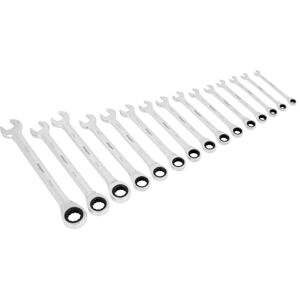 Sealey 15pc Combination Ratchet Spanner Set S01247 Sealey 15pc Combination Ratchet Spanner Set S01247
