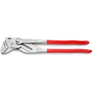 KNIPEX Pliers Wrench, Chrome-Plated, 400 mm, Grips Continuously up to 68 mm, Fine Adjustment by Button Push, Adjustable Wrench, 86 03 400 KNIPEX Pliers Wrench, Chrome-Plated, 400 mm, Grips Continuously up to 68 mm, Fine Adjustment by Button Push, Adjustable Wrench, 86 03 400