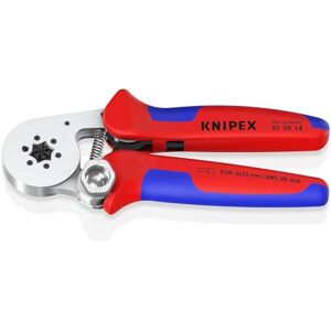 KNIPEX Self-Adjusting Crimping Pliers for Wire Ferrules, 0.08-16 mm²/2x10mm², Hexagonal Compression, Crimping Tool, Wire Crimper, 97 55 14 KNIPEX Self-Adjusting Crimping Pliers for Wire Ferrules, 0.08-16 mm²/2x10mm², Hexagonal Compression, Crimping Tool, Wire Crimper, 97 55 14