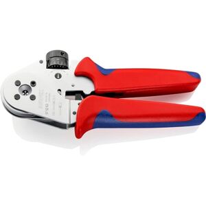 KNIPEX Four-Mandrel Crimping Pliers for Turned Contacts Chrome-Plated with Multi-Component Handles 180 mm, 97 52 63 KNIPEX Four-Mandrel Crimping Pliers for Turned Contacts Chrome-Plated with Multi-Component Handles 180 mm, 97 52 63