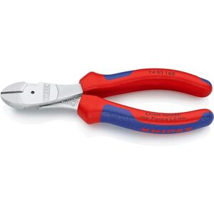 KNIPEX High Leverage Diagonal Cutter chrome-plated, with multi-component grips 160 mm 74 05 160 KNIPEX High Leverage Diagonal Cutter chrome-plated, with multi-component grips 160 mm 74 05 160