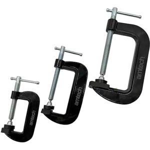 Amtech – 3 Piece G-Clamp Set, 2in 3in 4in Clamps with Soft Pads, T-Handle Adjustment for Woodworking, Assembly, Repair & DIY Tasks Amtech – 3 Piece G-Clamp Set, 2in 3in 4in Clamps with Soft Pads, T-Handle Adjustment for Woodworking, Assembly, Repair & DIY Tasks