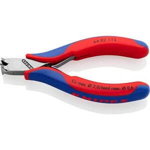 KNIPEX Electronics End Cutting Nipper with Multi-Component Handles 115 mm, 64 02 115 KNIPEX Electronics End Cutting Nipper with Multi-Component Handles 115 mm, 64 02 115
