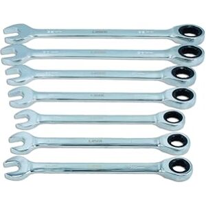 Laser 9124 Ratchet Ring Combination Spanner Set 20-32mm 7pc Laser 9124 Ratchet Ring Combination Spanner Set 20-32mm 7pc