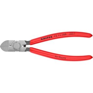 KNIPEX Tools Diagonal Flush Cutter for Plastics, 45 Degree Angle (7211160), Red KNIPEX Tools Diagonal Flush Cutter for Plastics, 45 Degree Angle (7211160), Red