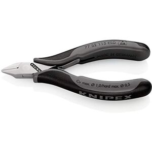 KNIPEX 77 52 115 ESD Electronics Diagonal Cutters with Pointed-Flat Head Dissipative, Multi-Colour, 115 mm KNIPEX 77 52 115 ESD Electronics Diagonal Cutters with Pointed-Flat Head Dissipative, Multi-Colour, 115 mm