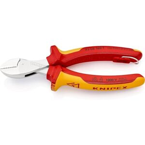 KNIPEX X-Cut Compact Diagonal Cutter Chrome-Plated Insulated with Multi-Component Grips, VDE-Tested with Integrated Insulated Tether, 73 06 160 T KNIPEX X-Cut Compact Diagonal Cutter Chrome-Plated Insulated with Multi-Component Grips, VDE-Tested with Integrated Insulated Tether, 73 06 160 T