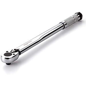 Amazon Basics 3/8 Inch Drive Click Torque Wrench, Chrome Vanadium Steel, Dual-Range Scale, 15-80 ft-lb, 20.4-108.5 Nm, with Storage Case Amazon Basics 3/8 Inch Drive Click Torque Wrench, Chrome Vanadium Steel, Dual-Range Scale, 15-80 ft-lb, 20.4-108.5 Nm, with Storage Case