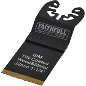 Faithfull Tools FAIMFBM32 32 mm Bi-Metal Flush Cut Tin Coated Blade Multi-Functional Tool Blue Faithfull Tools FAIMFBM32 32 mm Bi-Metal Flush Cut Tin Coated Blade Multi-Functional Tool Blue
