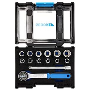 GEDORE 14-piece Socket spanner set, Bi-hex, 1/4", 4-13 mm, Tool, Ratchet with lever reverse, for carmotive, D20 DMU 3 GEDORE 14-piece Socket spanner set, Bi-hex, 1/4", 4-13 mm, Tool, Ratchet with lever reverse, for carmotive, D20 DMU 3